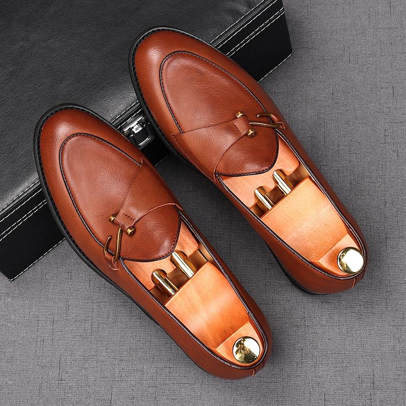 Fashion Fashion Men's Black Brown Monk Strap Patent Leather Oxford Flats Casual Shoes Male Homecoming Wedding Dress Zapatillas Hombre