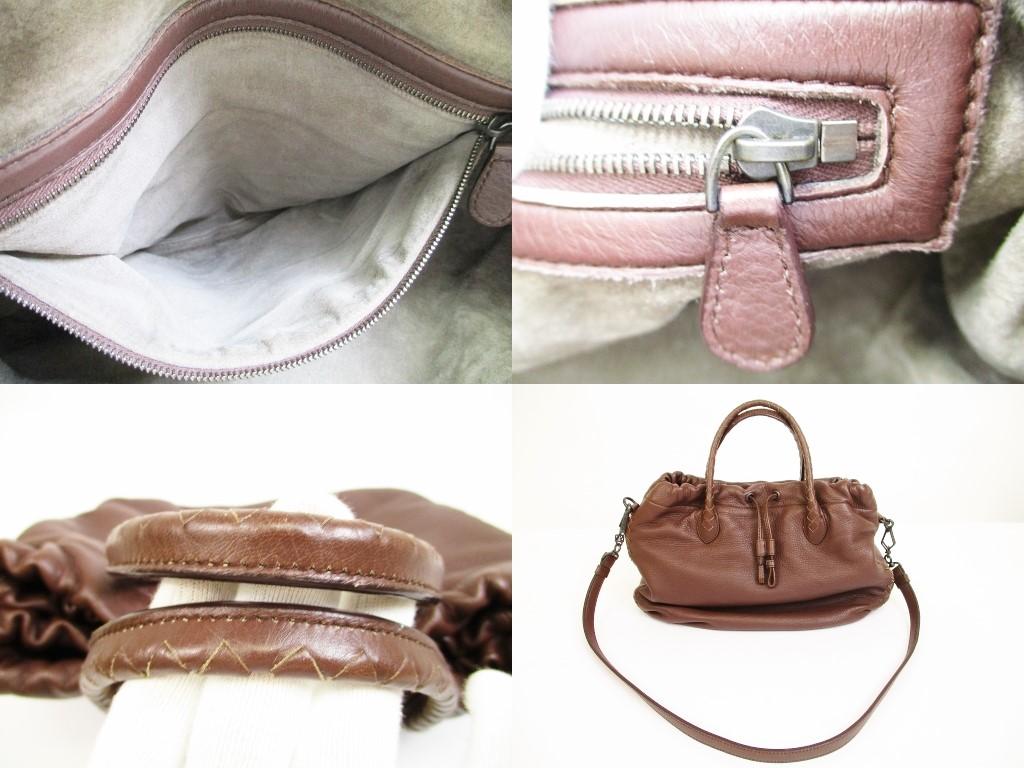 Authentische BOTTEGA VENETA Intrecciato Leder Dunkelbraun Handtasche mit Riemen Geldbörse #6281 Aufgearbeitet