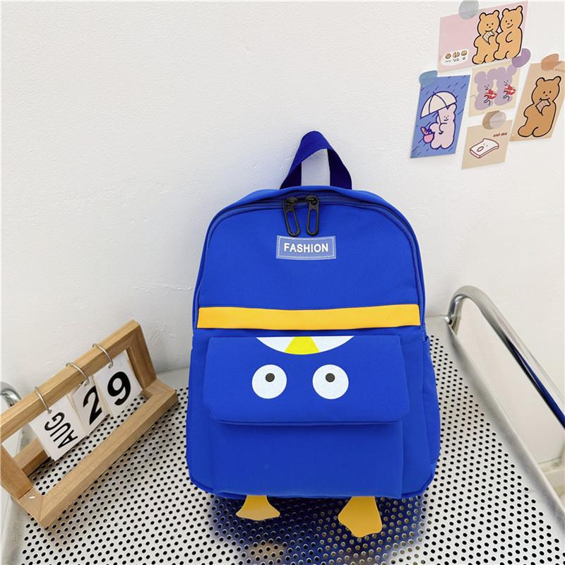Mochila Infantil Adorável de Pato de Desenho Animado Bolsa de Lona Respirável de Grande Capacidade