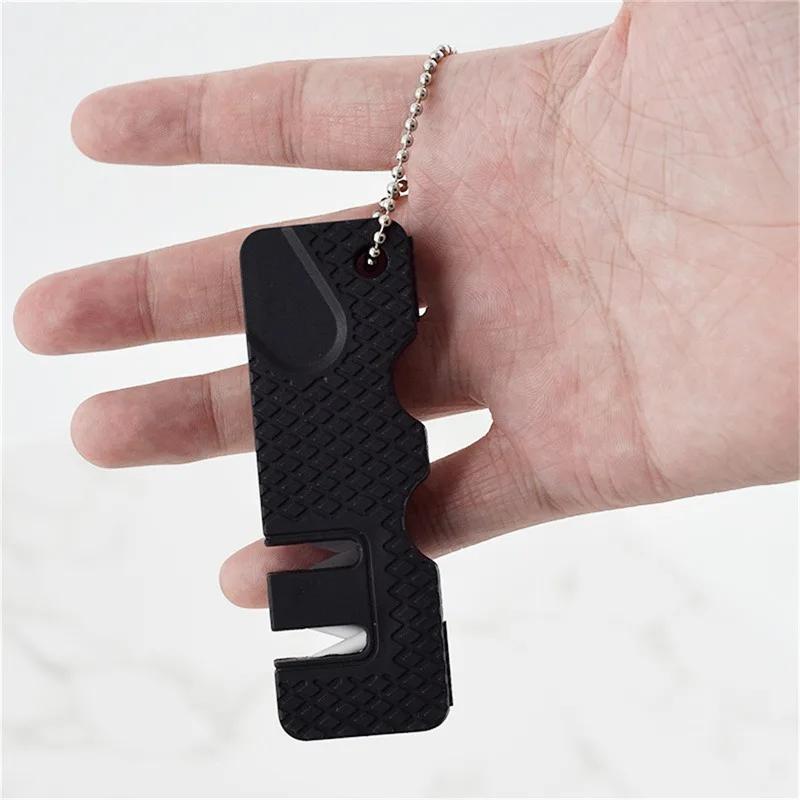 Keramische Multifunctionele Sleutelhanger Slijpsteen Carbide Mes Zak Diamant Gereedschap Schaar Slijpen Vis Slijper Buiten Multi Haak Kampeer