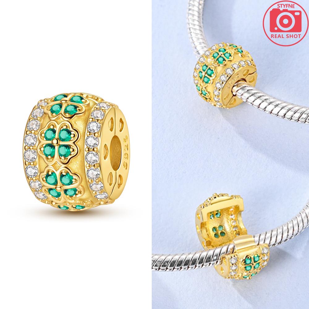 Exquisite Charm Gold Pearl Pendant Heart Love Beads Fit Copper Bracelet Jewelry Women Gift Diy Valentine'S Day Gift Necklace