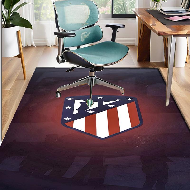 Atletico Madrid Pattern Rug, Indoor/Outdoor Mat, for Picnic, Gameroom, Bedroom, Office, Living Room, Home Decor Carpet, Birthday Gift