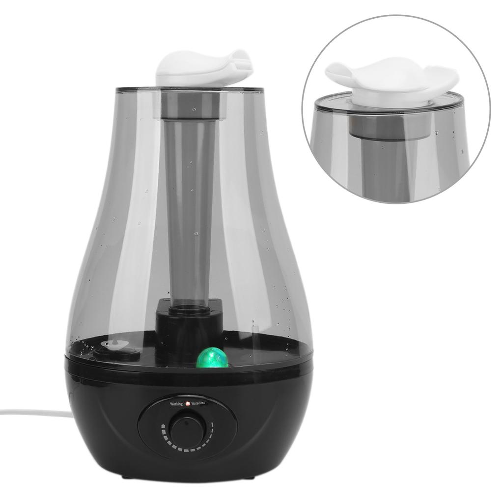 Umidificator de aer 3L, capacitate mare, pulverizare dublă cu lampă LED, umidificator, atomizor pentru animale de companie