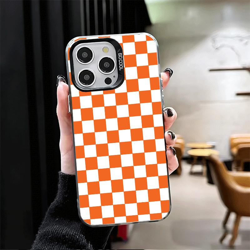 Retro Classic Chess Board Grid Shockproof Phone Case for iPhone 17 Air 16 16E 15 Pro Max 14 Plus 13 Mini 12 Back Cover Anti Fall