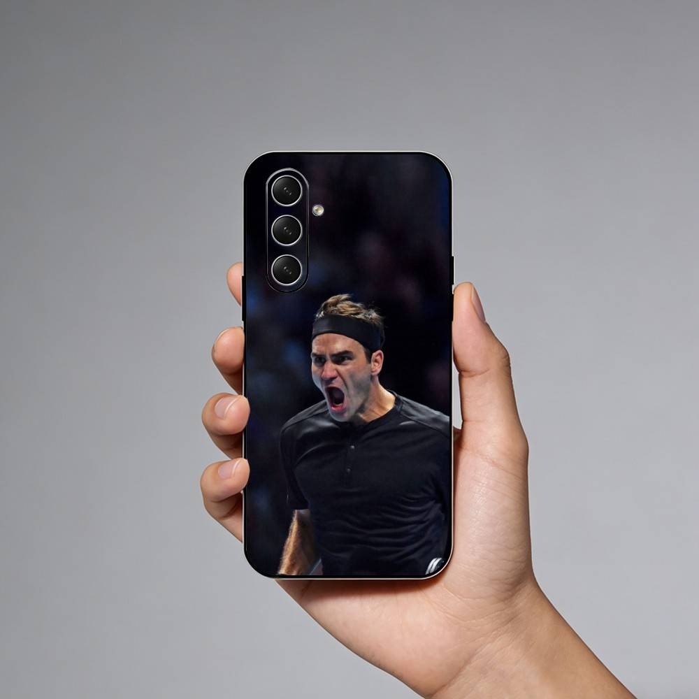 R-Roger Federer The King of Tennis Phone Case For Samsung Galaxy A73,A72,A71,A70,A52,A51 Others Soft Black Cover