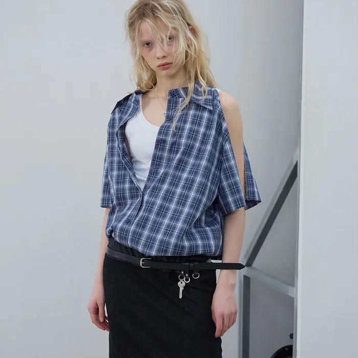 KEY CHARM LEATHER BELT (BLACK)