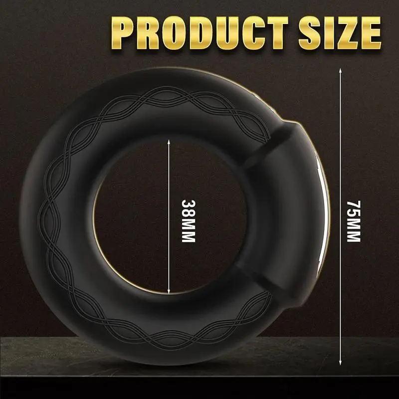 Penis Ring with Heating Semen Cock Ring Penis Enlargement Delayed Ejaculation Vibrating Sex Toys Vibrator for Men Couple Ring