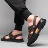 Summer Outdoor Beach Men Sandals Soft Sole Fashion Light Man Leather Sandals Luxury Sandals Men Sneakers Casual Breathable Shoes