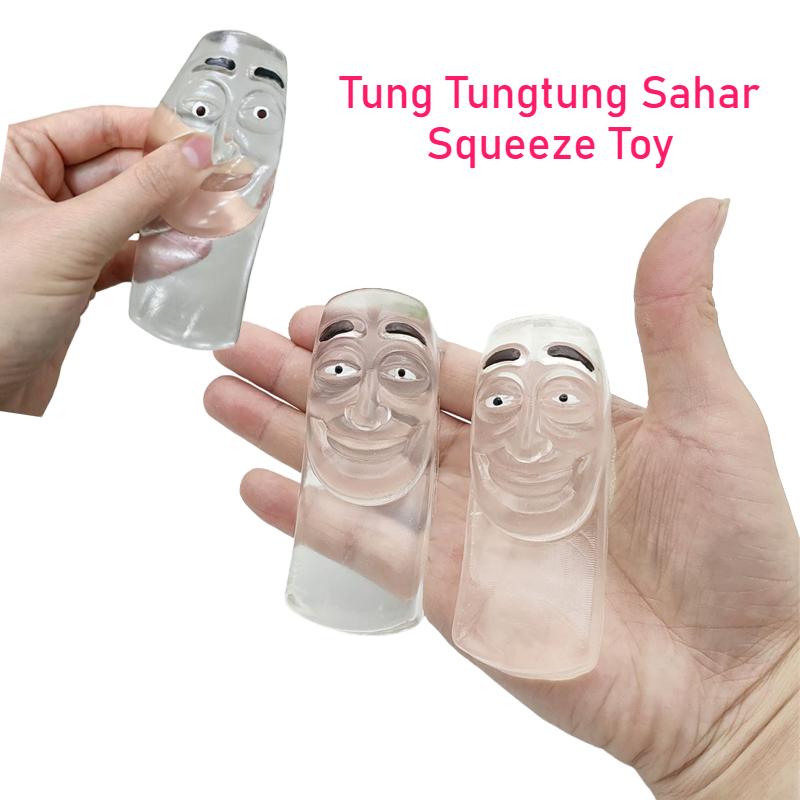 New Tung Tungtung Sahar Fidget Toys Collectible Cute Italian Brainrot Squeeze Toy Tralalelo Tralala Shark Anti Stress Reliever