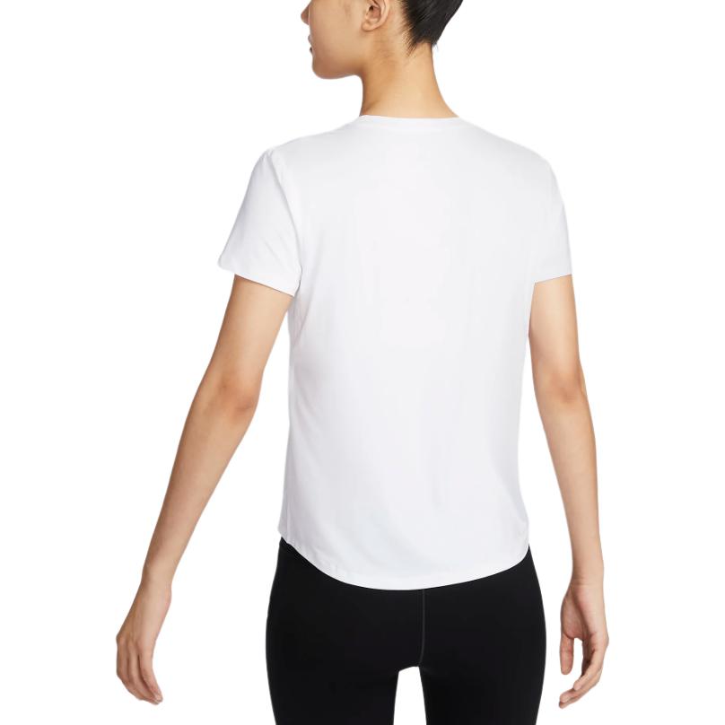 Nike Dri-Fit Swoosh Logo Outdoor Casual Sports Short Sleeve T-Shirt Women T-Shirt White FV6374-100