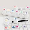 1 set mini-stämplar för planerare 6 designer Självfärgande stämplar Söta plaststämplar för dagbokföring Scrapbooking Planerare DIY-hantverk
