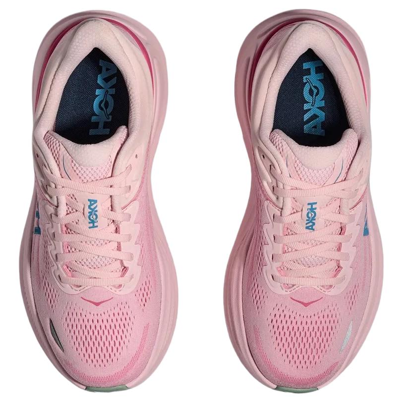 HOKA ONE ONE Bondi 9 Wide Comfortable Versatile Durable Breathable Long Distance Running Shoes Women sneaker Pink 1162014-RSTP