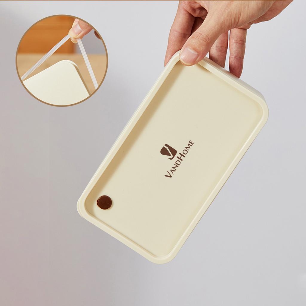 Double-Layer Plastic Lunch Box Portable Large Capacity Divided Bento Box Microwave Heatable Fruit Salad Food Container