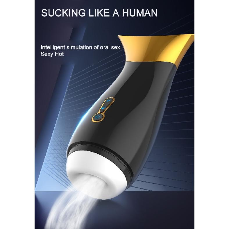 Männlicher Masturbator Cup Oralsex AutomaticBlowjob Vibrationswärmemaschine Erwachsene Ausdauerübung Vakuum Elektrisches Saugen Sex