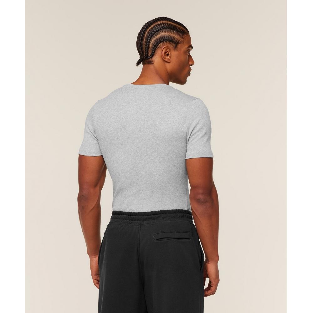 Gymshark Ribbed T shirT lighT Grey Core Marl a2b5T Gbcn