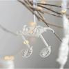 Glitter Christmas Decorations Plastic Xmas Tree Hanging Ornaments DIY Angel Fairy Pendant