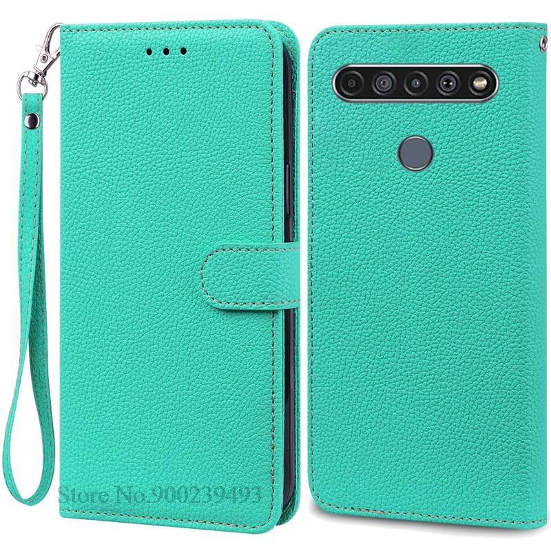 For LG K61 Etui Myk Silikon Lær Lommebok Flip Etui For LG K61 Deksel Coque For Fundas LG K61 LGK61 K 61 Telefonetuier Skall
