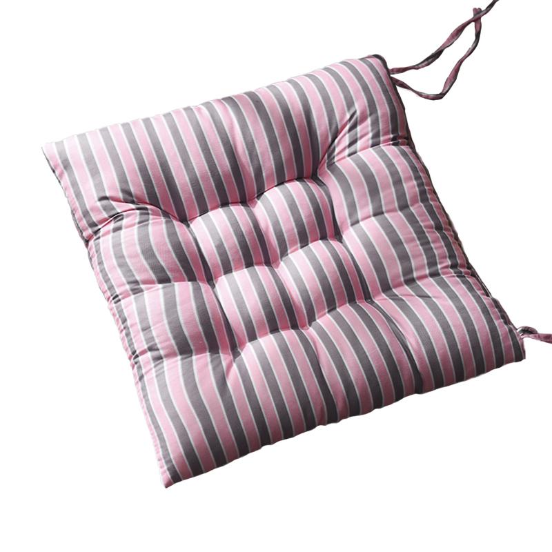 

1Pc Cushion Thicken Student Fart Pad Warm With Strap Office Supplies Window Seat Cushion Winter Cotton Pad 40x40CM 40*40cm розовый