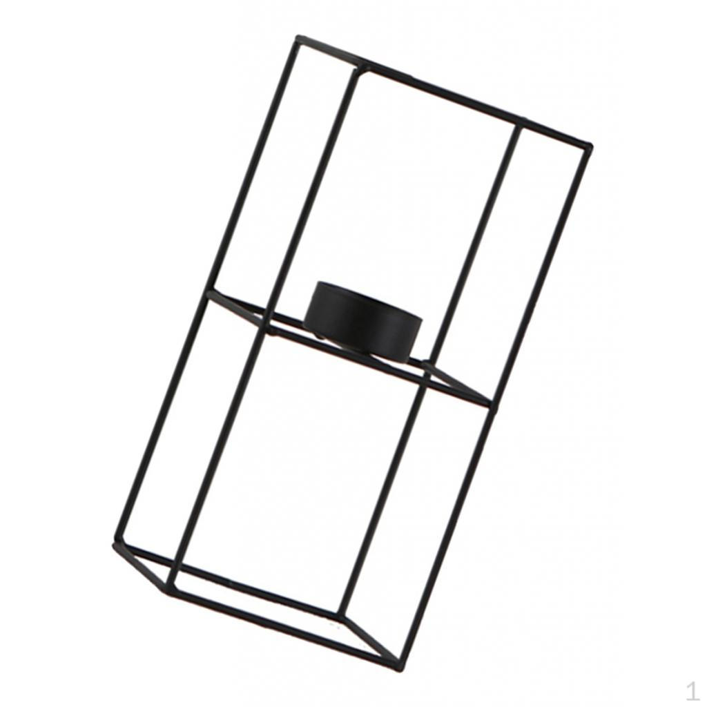 Hollow Geometric Tea Light Votive Candle Holder Wedding Favours Size 4_9.5x9.5x20.5cm