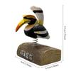 Creative Resin Bird Double Horned Hornbill Car Ornament Magnetic Refrigerator Sticker Home Decoration Crafts Home Accessories