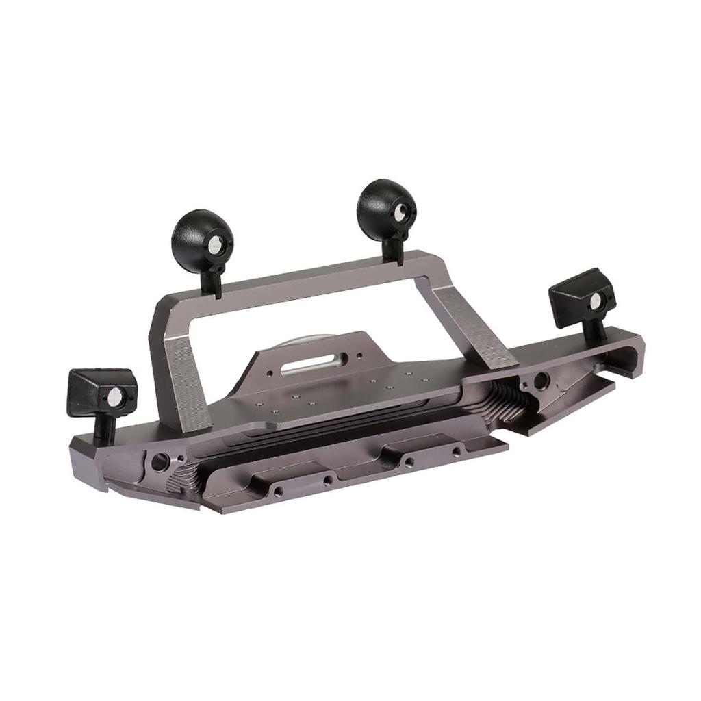 -4 Metal Front Bumper with 2 Led Lights for 1Celsius10 RC Crawler    4 Sport 82024