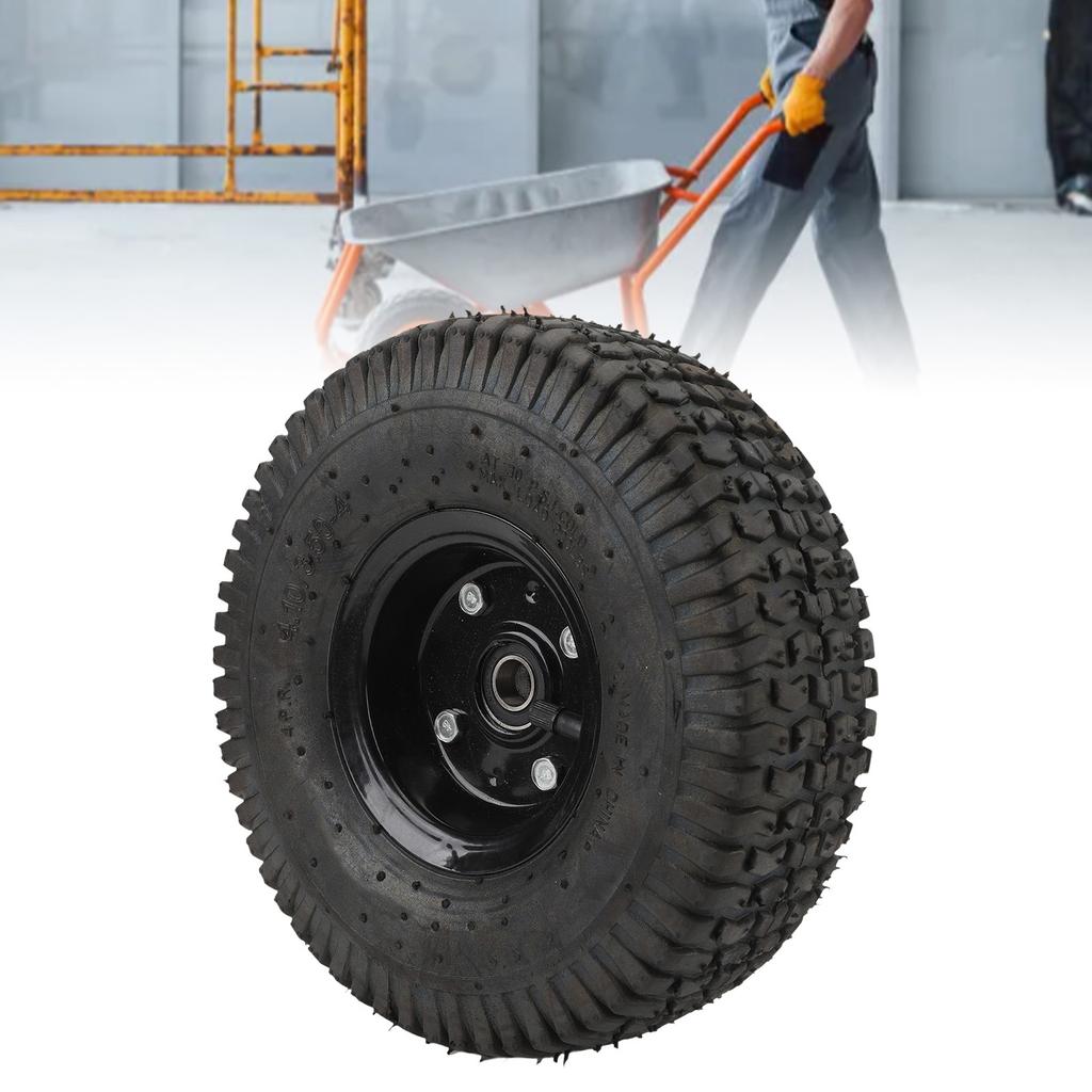 4.10/3.50‑4 Trolley Inflatable Wheels Professional Replacement Wear Resistance Cart Rubber Wheels for Luggage Trolley Garden Tool Cart