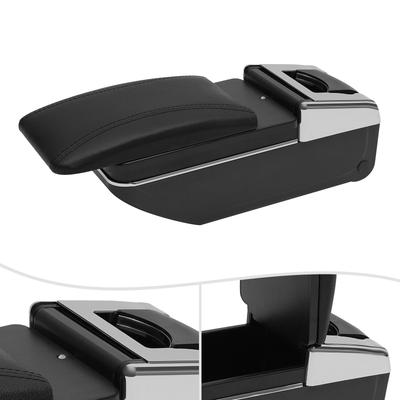 Car Armrest Storage Box Rotatable Black Large Storage Box Waterproof Car Armrest Seat Cover Protector for Nissan Versa 2007-2011