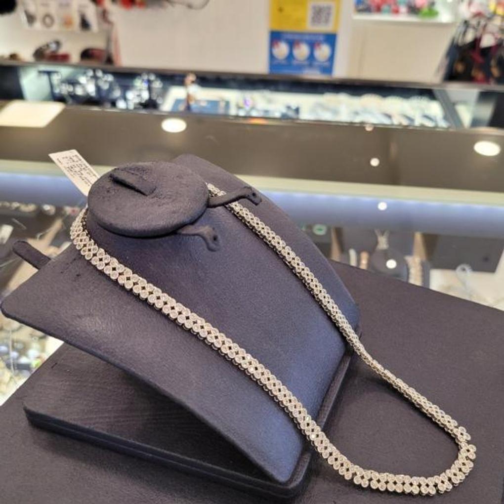 Atria Double Chain Tennis N Necklace AAANETN0002WHF