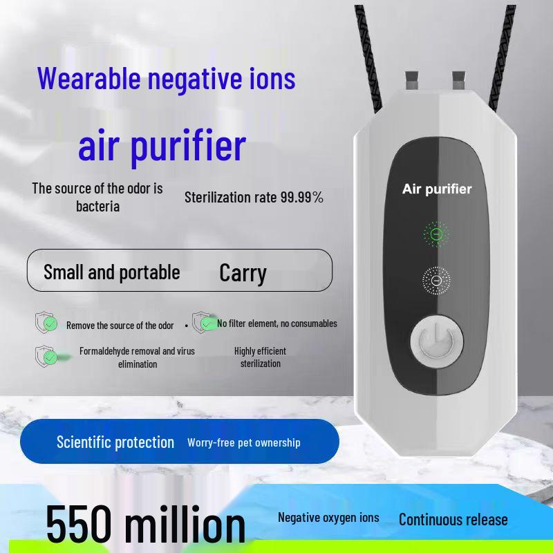 

Neck Hanging Negative Ion Air Purifier for Respiratory Health