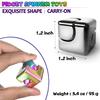 Metal Cube Rotating Fingertip Gyroscope Fidget Anti Stress Toys Adult Office Home Travel Portable Spinner Toys Christmas Gifts