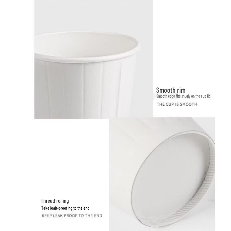 Mubaisen Embossed Disposable 500ml Milk Tea Cups with Lids