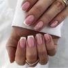 Long Square False Nails Yellow Pink French Press On Nails New Fake Nials  Women Girls