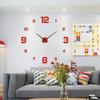 Luminous Arabic Numerals Clock Modern Design Battery Powered Silent Decorative 3D DIY Wall Clock for Living Room
