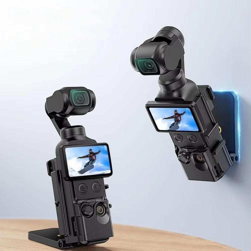 Foldable Magnetic Mount Expansion Adapter Holder for DJI Osmo Pocket 4 Cycling/V-log/Tabletop