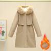 Fleece and Thicker Overcome Women's Medium and Long Winter Korean Version Loose Women's Coat