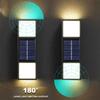 2pcs Solar Wall Lamp Ip65 Waterproof Up Down Garden Lights Outdoor Sunlight Lamp Decoration Light