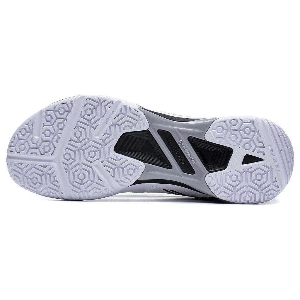 New LiNing Blade LITE Blade Lite Cushioned Slip Resistant Abrasion Resistant Low Top Badminton Shoes Unisex White Black AYZT005-3