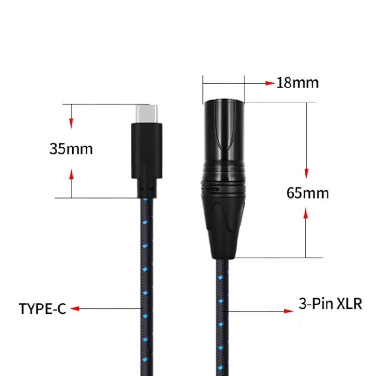 Professional TypeC Male to XL Cable Exceptional Sound Clarities for Laptops