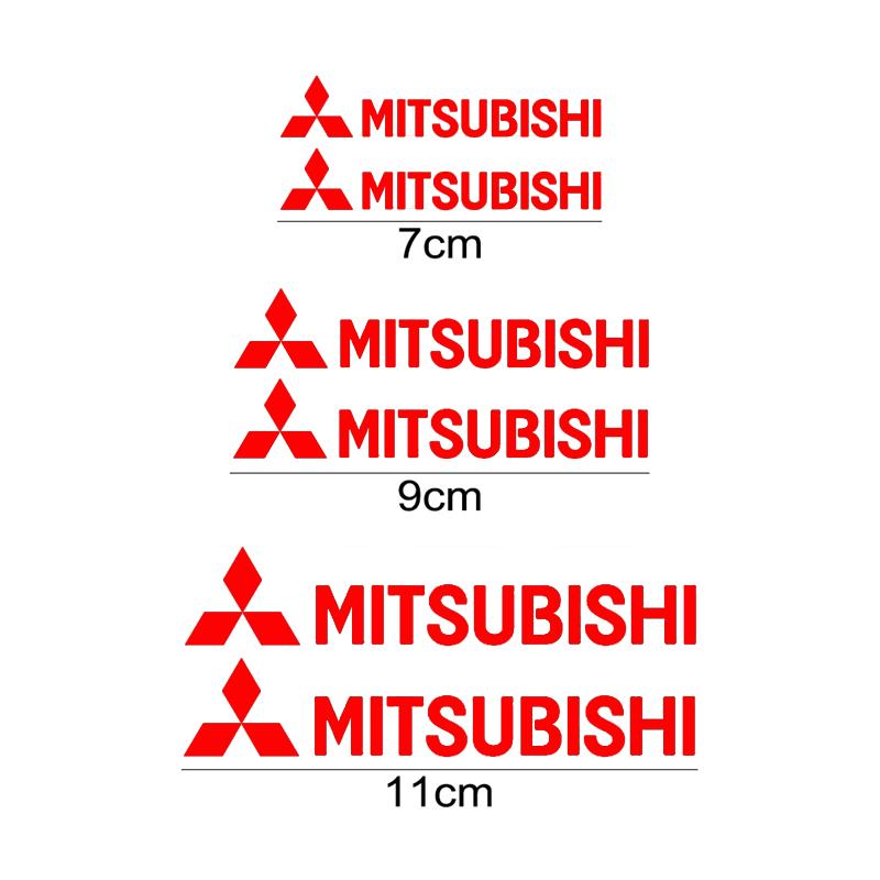 6 uds Pegatinas para Pinza de Rueda de Coche Calcomanía de Freno de Vinilo para Mitsubishi Lancer Mirage OTO ASX L300 Montero L200 Outlander Delica Pajero
