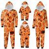 Halloween-printet Familie-matchende Hettegenser med Langermer og Glidelås Hettegenser Jumpsuit Sett