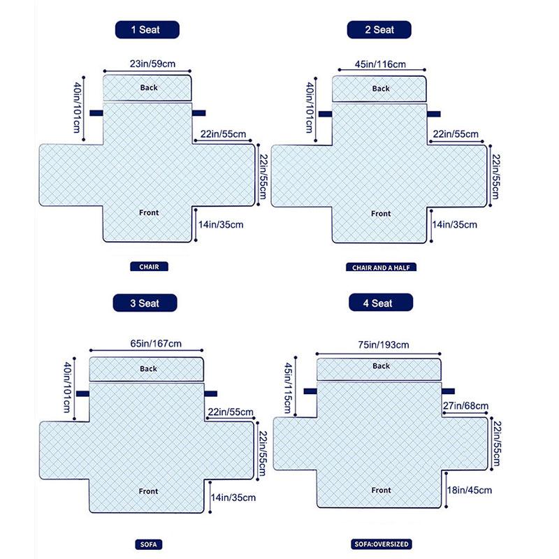 Waterproof Sofa Cover Pet Cat Dog Sofa Mats Kids Couch Furniture Protector for Living Room Home Decor 1/2/3/4 Sofa Slipcover Mat