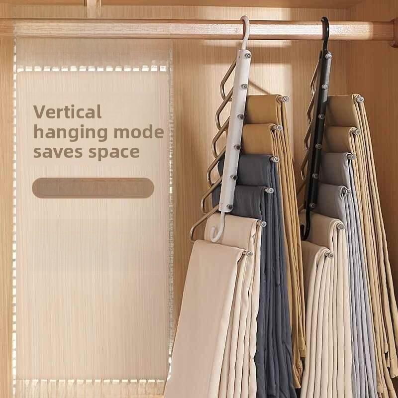 New Stainl Steel Multi-layer Pull-out Exble Pants Ra Clothes Hanger Hook Storage Organizer by Xuan Zhuo Jing