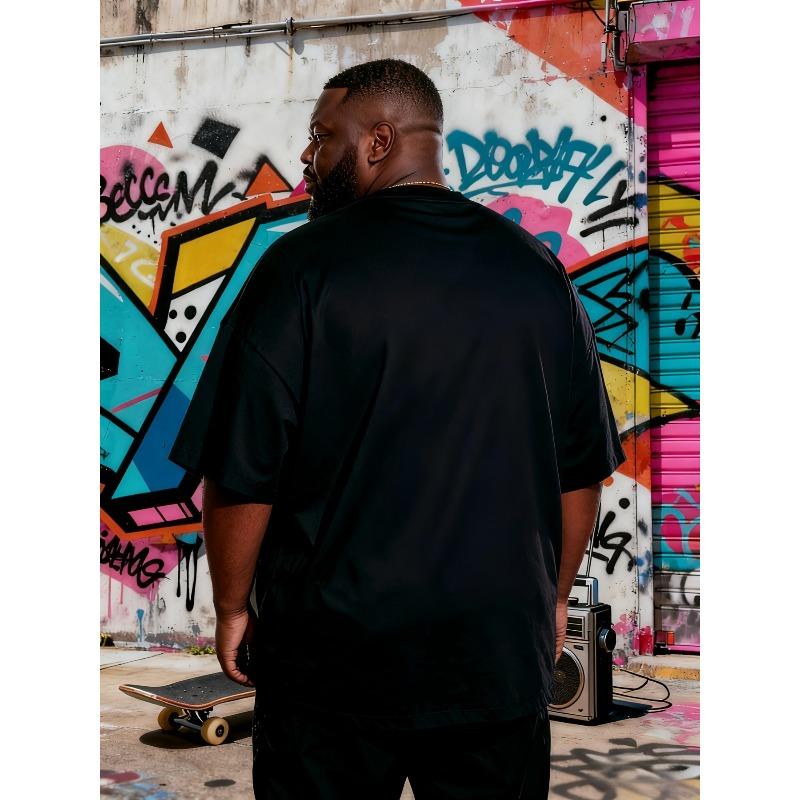 European sizes Men'S Faith Graphic T-Shirt - Black Religious Tee Short Sleeve Round Neck Top for Spiritual Gifts, Comfort - Machine Washable