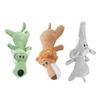 1/3 Bucăți Jucărie de Pluș pentru Câine Animal Lup Leu Elefant Design Jucărie de Mestecat pentru Câine cu Sunet Scârțâitor Jucărie Interactivă pentru Pui