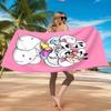 Serviette de plage Diddl Amour et Amitié Couleurs Pastel, Séchage Rapide, Facile d'Entretien, Convient aux Activités Sportives et aux Vacances à la Plage, Essentiel de Sport