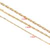 304 Stainless Steel Oval Chain 18k PVD Gold Plated 1.3mm 1.9mm 2.3mm Chain for Diy Necklace Jewelry Accessories