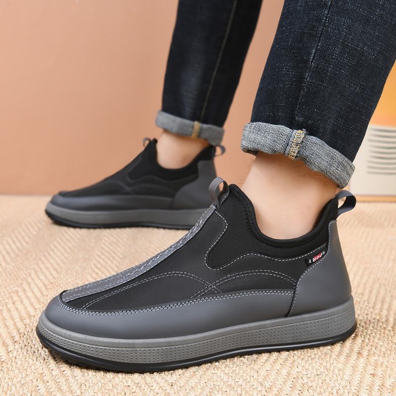 Winter new dad shoes cotton boots one pedal piled thickened snow boots comfortable warm medium and old cotton shoes