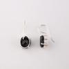 Natural Black Onyx Gemstone 925 Sterling Silver Handcrafted Women Earrings 1.05" EE-173-19
