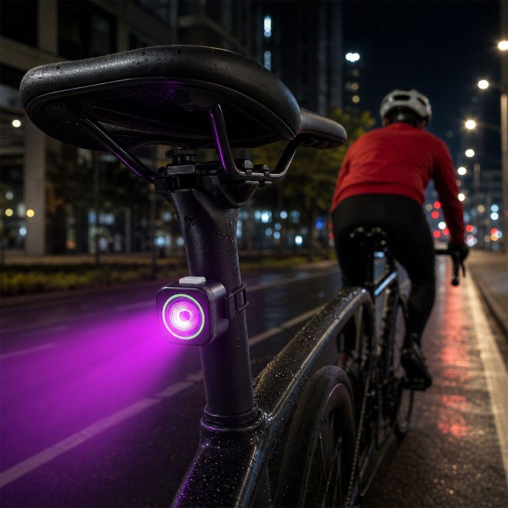 Type C Charging Mountain Bike Light Red/White/Colorful Bike Rear Light Bicycle Tail Light  MTB