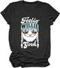 Semisun Country Musik Retro T-Shirt Damen Feeling Will Gut Shirts Lustiges Vintage Grafik-T-Shirt Rock Kurzarm Top